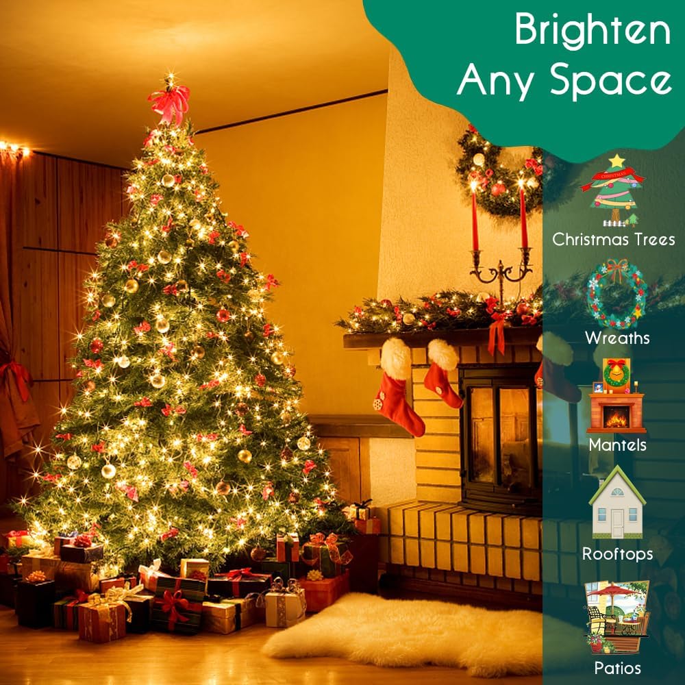 Brightever 50 LED Battery String Lights – Cozy Bedroom Decor with Warm White Glow