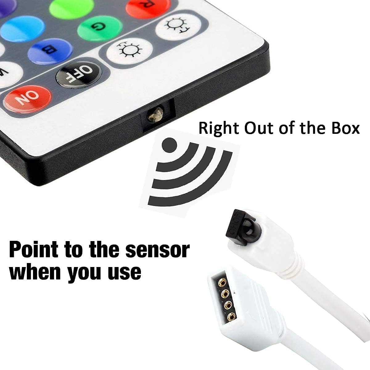 brightness up/down and diy color-mix buttons for custom scenes