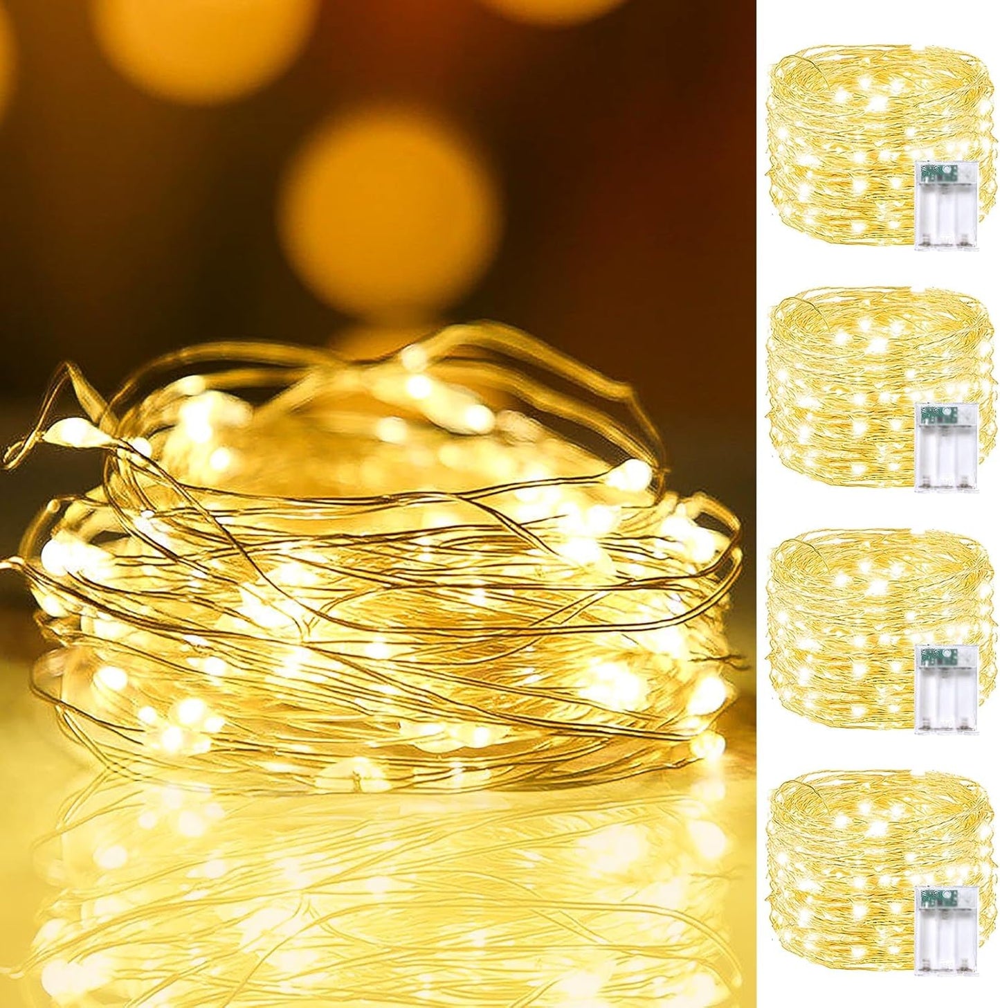 Brightown 240LED Battery Fairy Lights – Cozy Bedroom Decor & Living Room Ambient String Lighting with Remote Timer