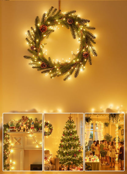 Brightown Fairy Lights Battery Operated – Cozy Bedroom Aesthetic Accent, 10ft 120 LED Silver Wire Firefly Lights for Dorm and Reading Nook