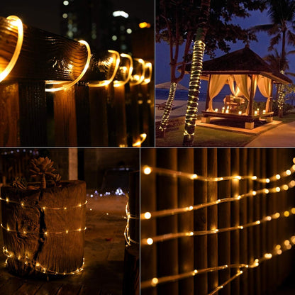 Brightown Solar Rope Lights – 39FT IP65 Waterproof Outdoor String Lights for Patio, Camping & Backyard Evening Ambiance