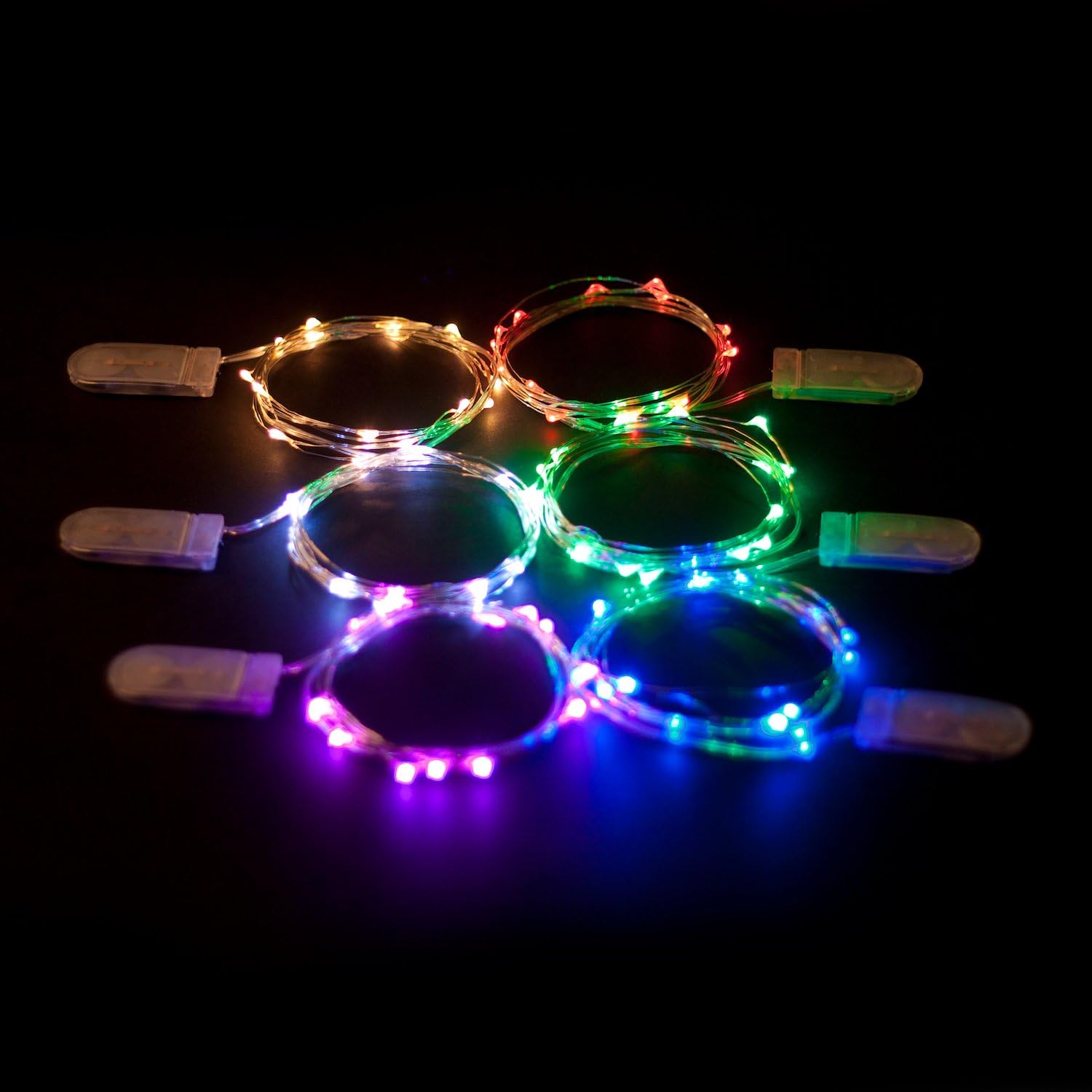 Brightown Submersible Firefly Lights – Cozy Bedroom Accent for Headboards and Curtains, 6.5ft Silver Wire Fairy String
