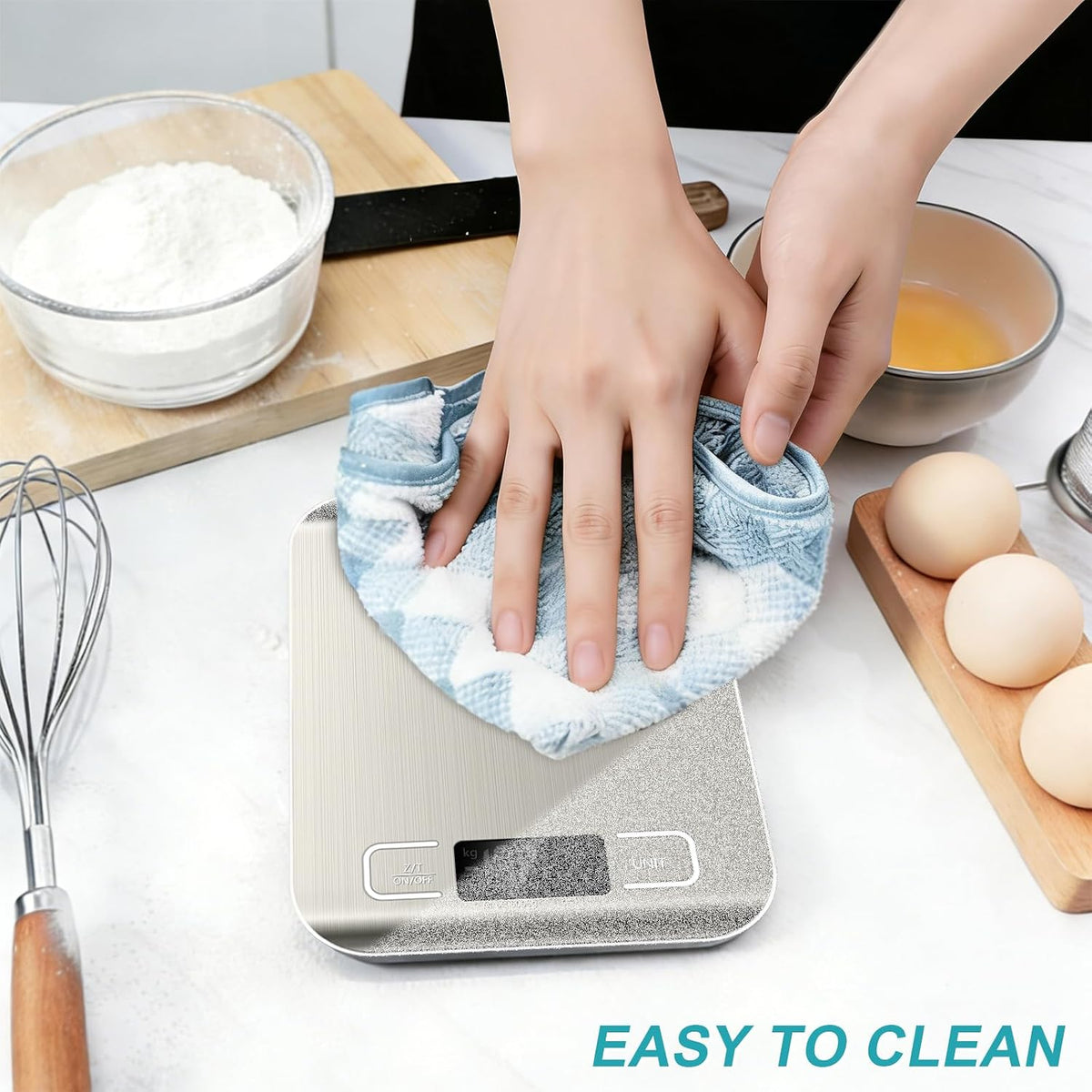 BrightSource Kitchen Pro – Recipe Workflow Scale, 6-Unit Conversion Kitchen Scale for Faster Baking and Cooking