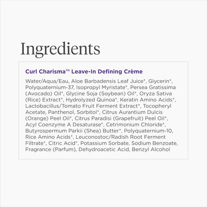 Briogeo Curl Charisma Rice Amino + Avocado Leave-In Defining Crème | Single-Step Curl Definition for the Intentional Vanity
