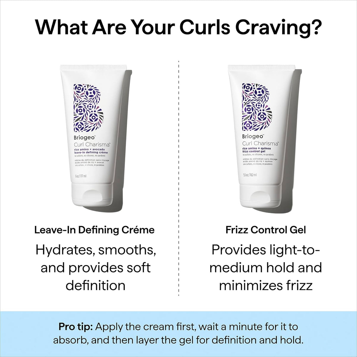 Briogeo Curl Charisma Rice Amino + Avocado Leave-In Defining Crème | Single-Step Curl Definition for the Intentional Vanity
