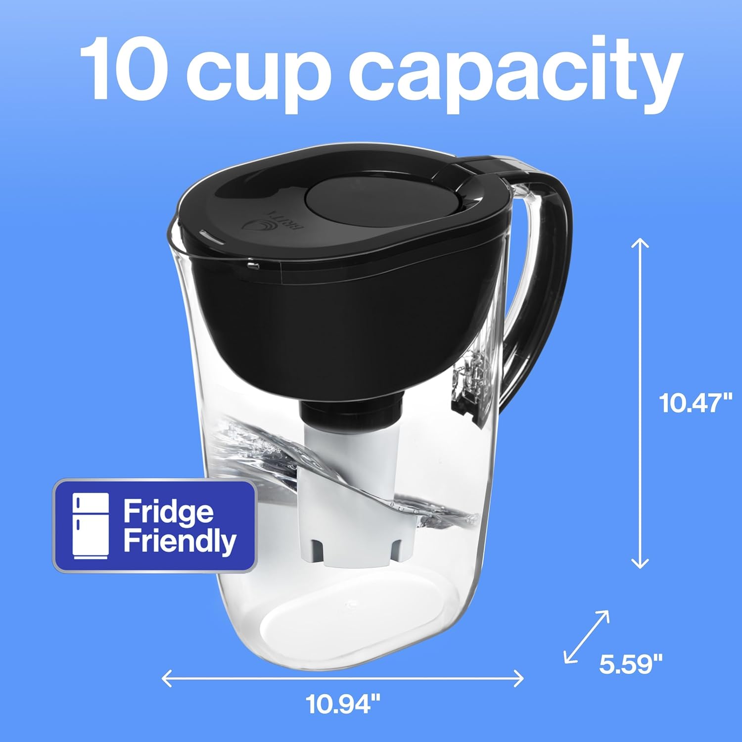 Brita 10-Cup Water Filter Pitcher with SmartLight Indicator – Daily Hydration Ritual for Health-Focused Kitchens, BPA-Free