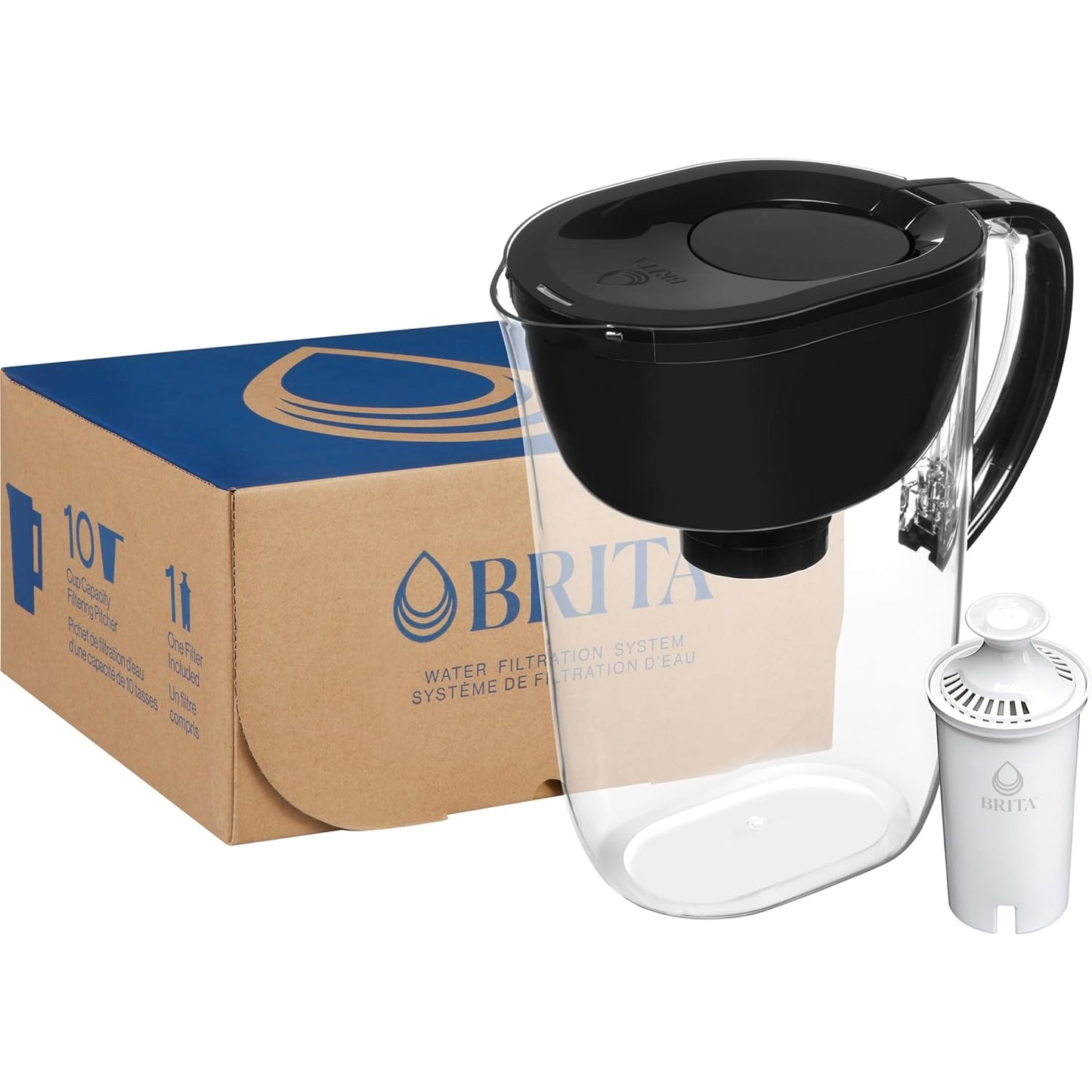 Brita 10-Cup Water Filter Pitcher with SmartLight Indicator – Daily Hydration Ritual for Health-Focused Kitchens, BPA-Free