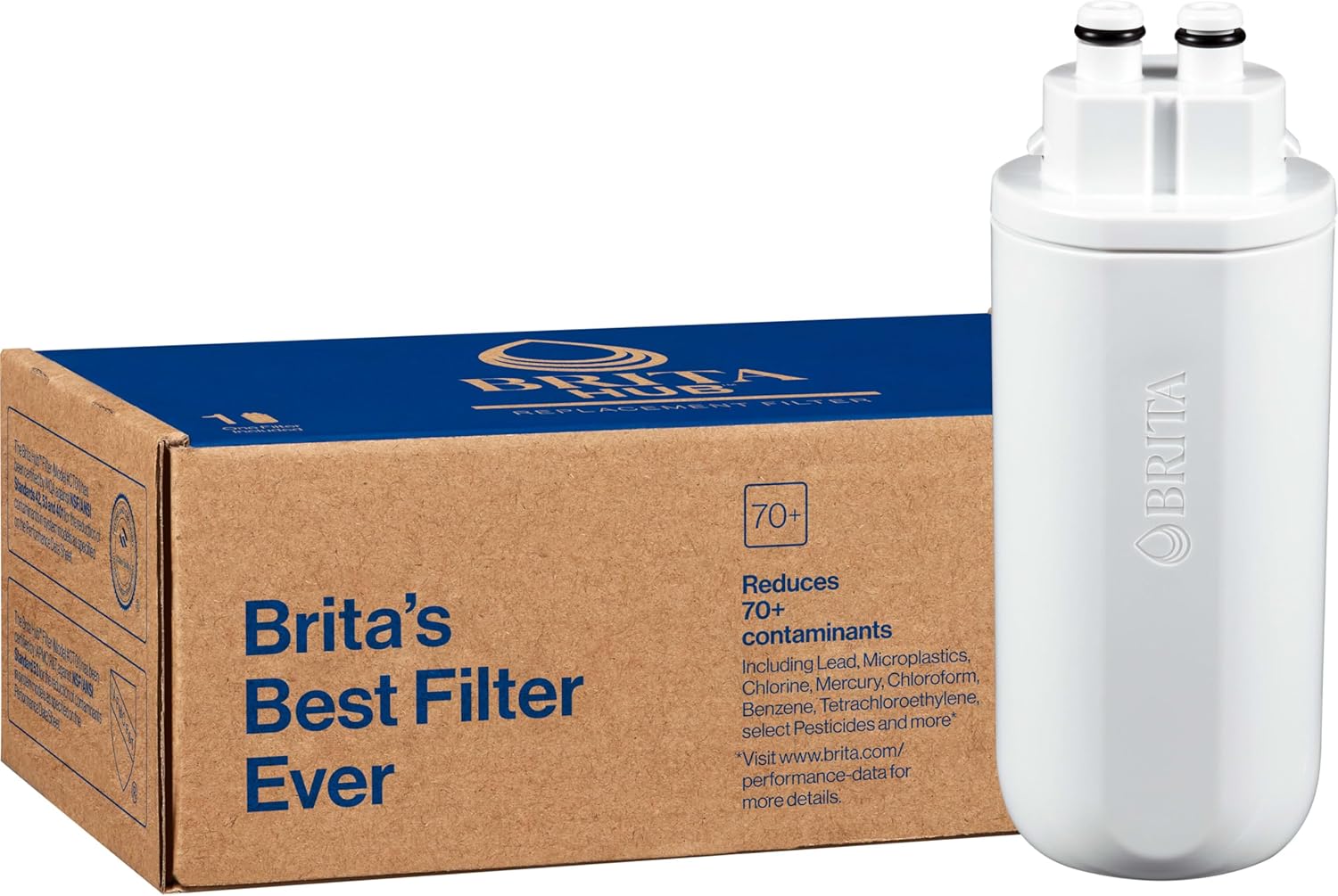 Brita Hub Replacement Water Filter – Daily Hydration Ritual for Mindful Kitchens, Filters 70+ Contaminants