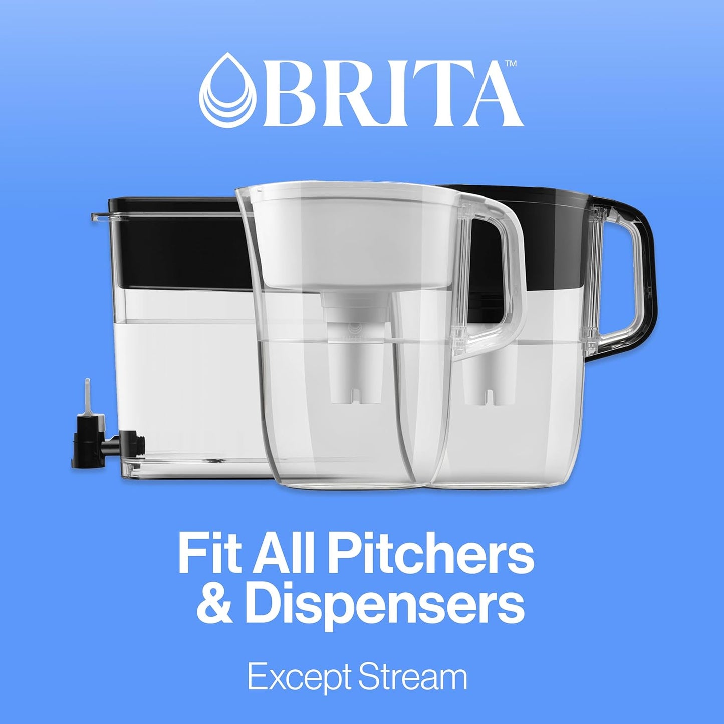 Brita Standard Replacement Filters for Pitchers – Daily Hydration Ritual for Health-Conscious Kitchens, 3 Pack