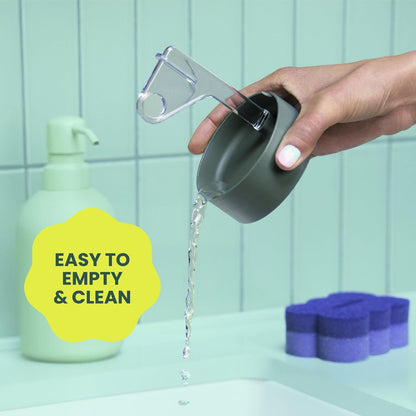 Brite by Scotch-Brite Time-Saving Sponge with Drain + Dry Stand – Dishwasher-Safe Cleaning for Busy Daily Routines