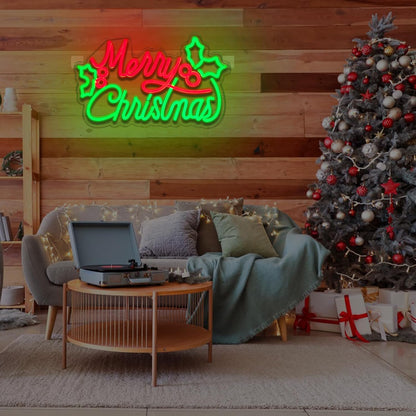 BriteLit Merry Christmas Neon Sign – Dimmable LED Wall Light, Birthday and Holiday Gift for Her Home Bar and Bedroom Decor