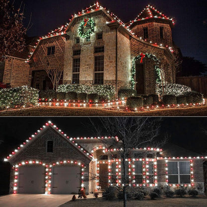 Brizled C9 Faceted Christmas Lights for Patio and Outdoor Dining, 66FT Connectable Waterproof String