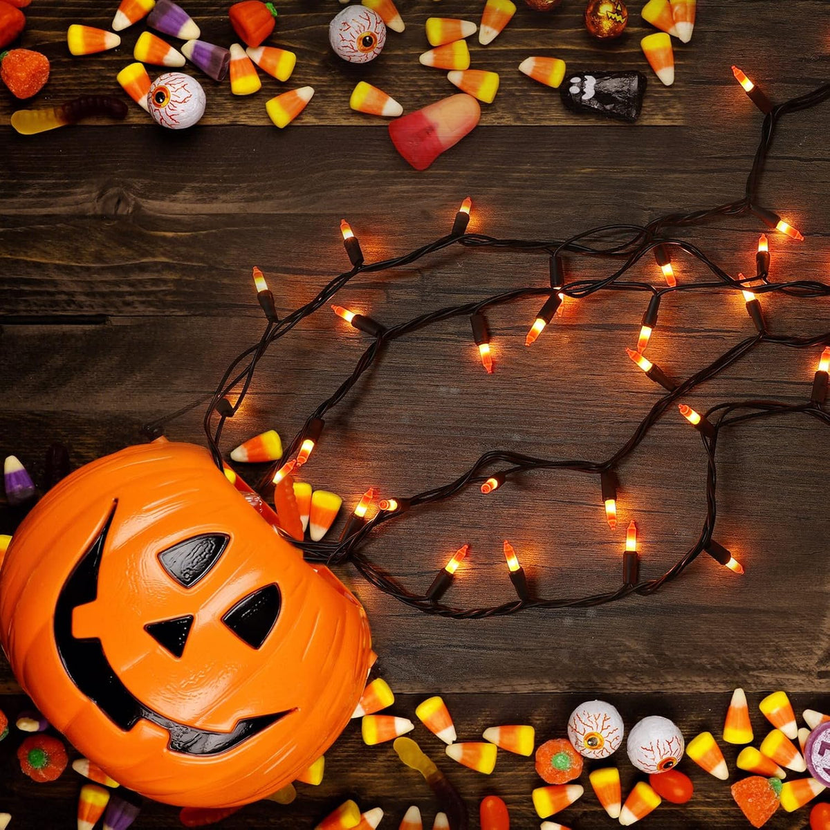 Brizled Candy Corn String Lights – Halloween Hostess Gift for the Neighbor Who Loves Seasonal Decor