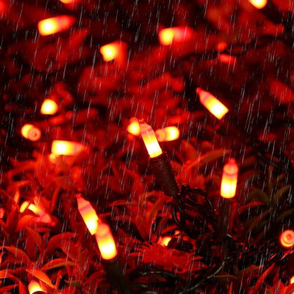 Brizled Halloween String Lights Orange – Bedroom Aesthetic Mood Lighting, 100 Mini Incandescent Bulbs on Black Wire for Spooky Dorm and Loft Vibes