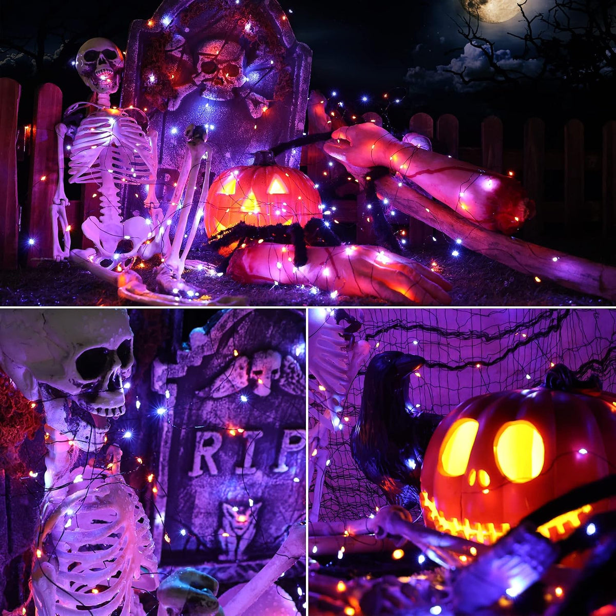 Brizled Solar Halloween 2-Pack – Holiday Gift for Parents Who Love DIY Yard and Porch Decorating