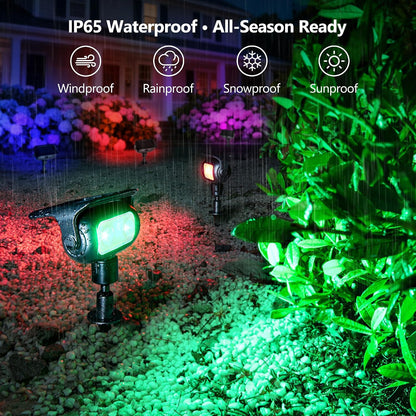 Brizled Solar Robot Spot Lights 4 Pack – Unique Halloween and Housewarming Gift for Homeowners