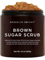 Brooklyn Botany Brown Sugar Body Scrub – Romantic Valentine's Day Gift for Couples, Gentle Exfoliating Body Scrub for Him and Her