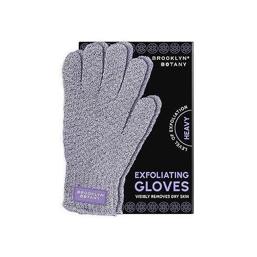 Brooklyn Botany Exfoliating Mitt for Bath and Shower – Heavy Duty Body Scrubber for Spa-Like Self-Care Rituals and Dead Skin Removal