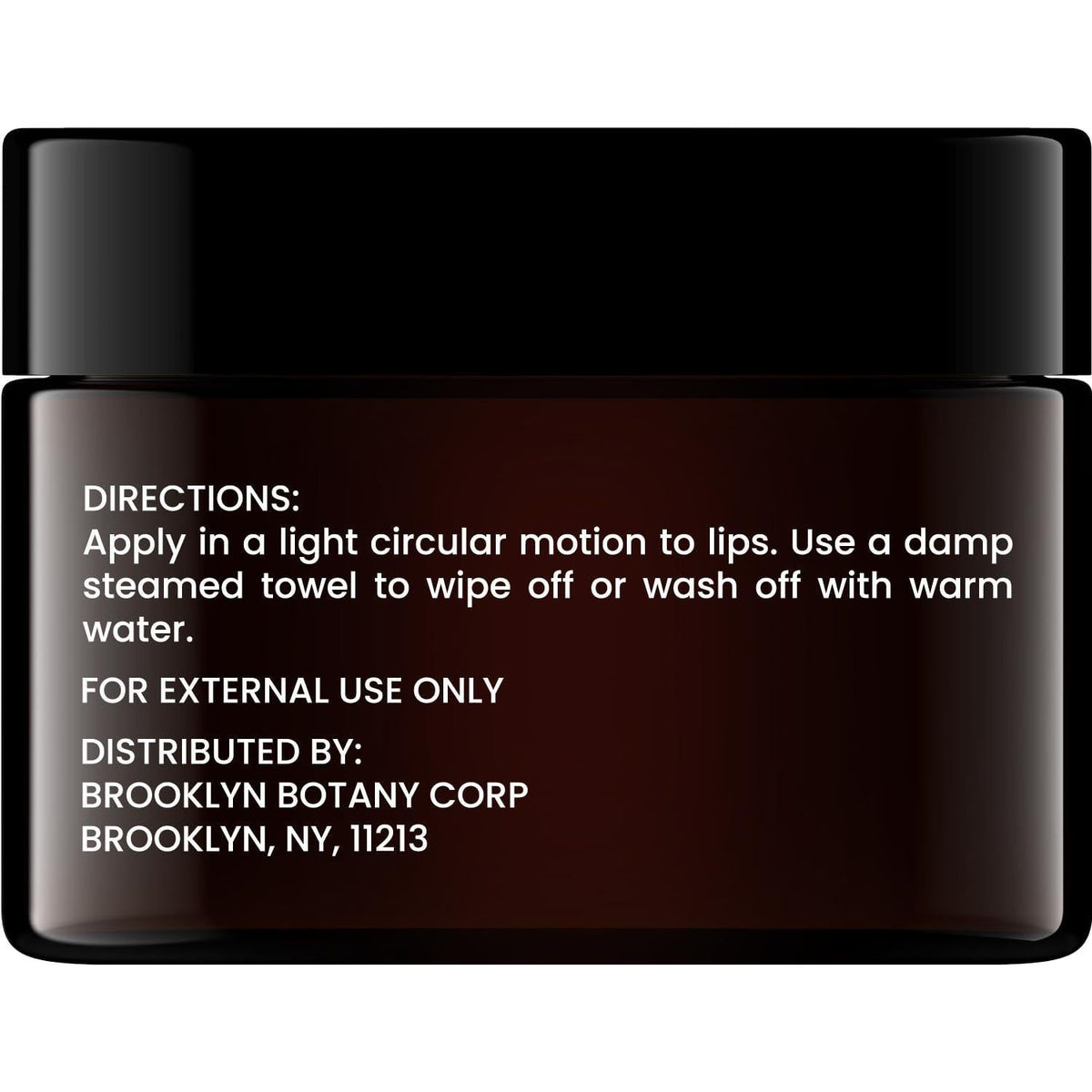 Brooklyn Botany Lip Scrub Exfoliator 1 oz – Coconut Scented Single-Ingredient Lip Care for a Clean Vanity