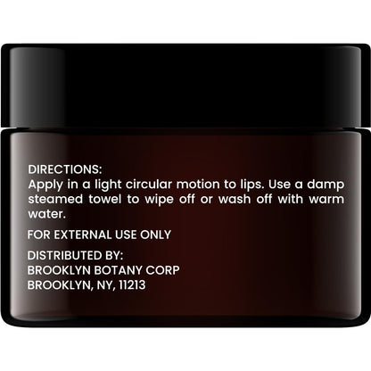 Brooklyn Botany Lip Scrub Exfoliator 1 oz – Coconut Scented Single-Ingredient Lip Care for a Clean Vanity