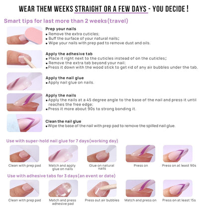 BTArtbox Press On Nails Vanilla Cream – Calming Wind-Down Routine Upgrade with No UV Lamp Required