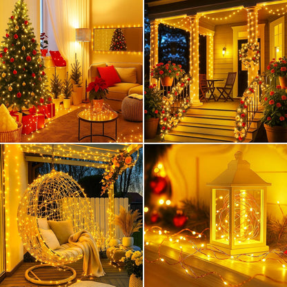 btfarm Fairy String Lights Plug in – Cozy Bedroom Ambient Lighting with Remote Timer, 33FT Warm White Twinkle for Living Room and Dorm Decor