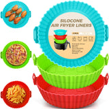 Buauty Air Fryer Accessories Silicone Liners Round – Intentional Cooking Companion, Sleek Non-Stick Basket Insert for Streamlined Meal Prep