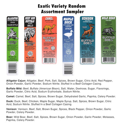 Buffalo Bob's Signature Exotic Jerky – Bold & Uncommon Game Meats, Elevated High-Protein Gift Box