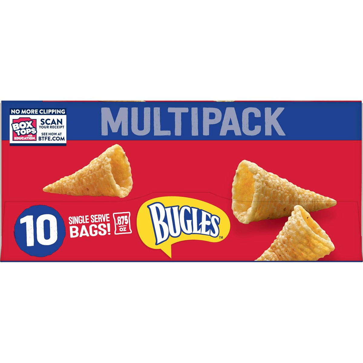 Bugles Original Corn Cone Snacks – Kid-Friendly Crunchy Lunchbox Side, 10 Count Multipack for School and Home