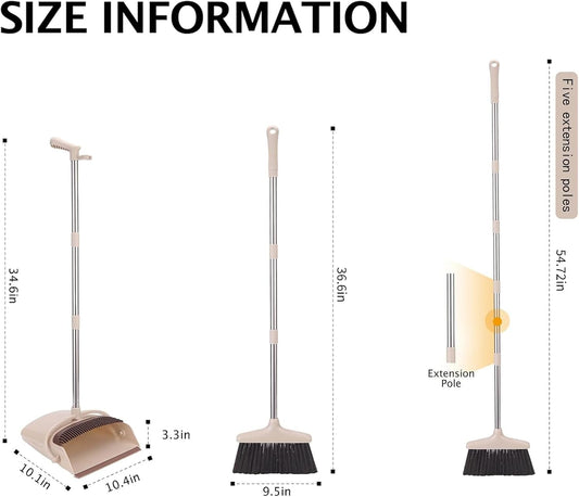 built-in comb teeth on the dustpan for hands-free hair and debris removal