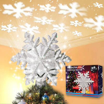 built-in hd snowflake projector casting dynamic patterns on the ceiling