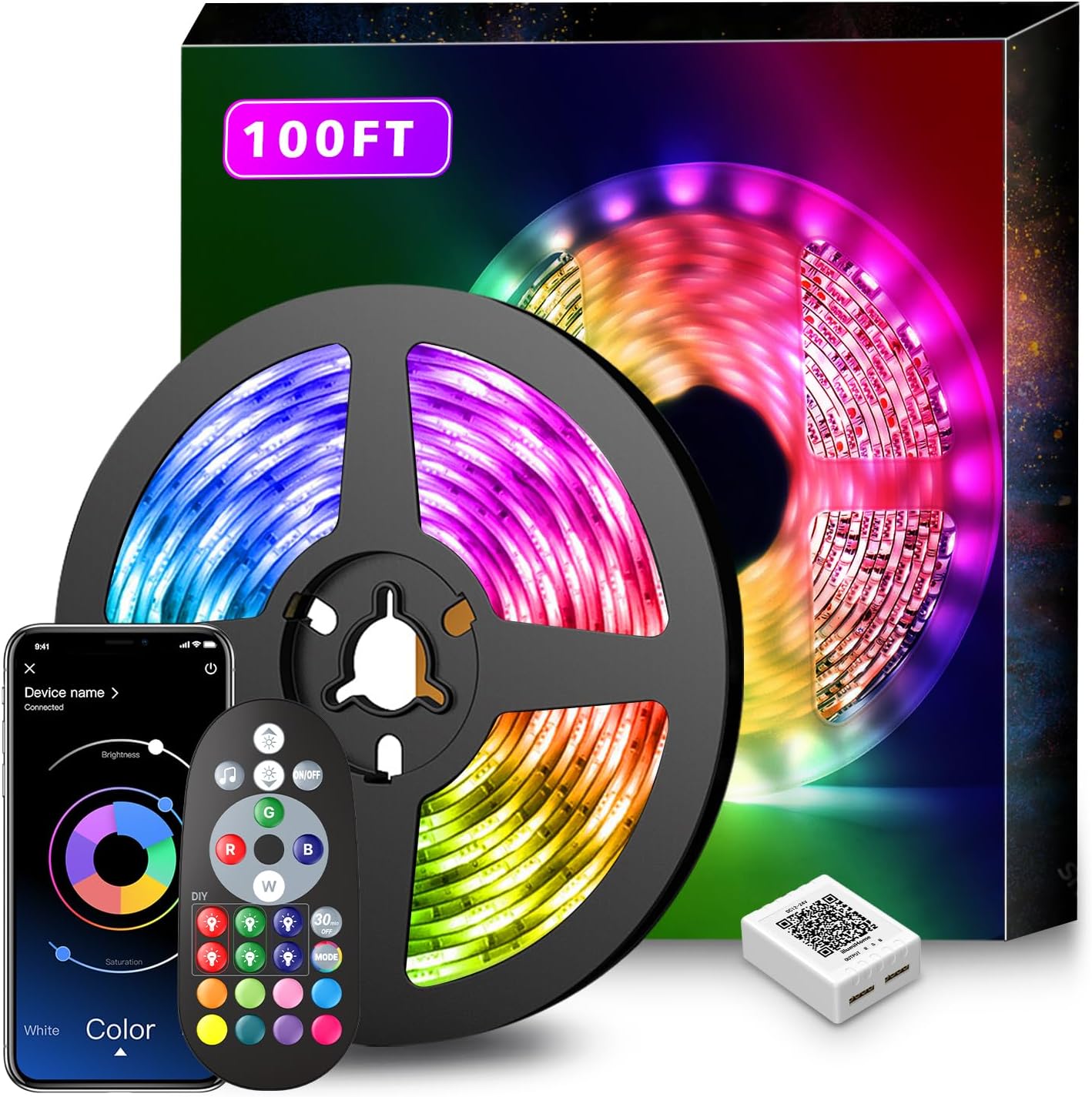 built-in microphone enabling music-sync color pulsation