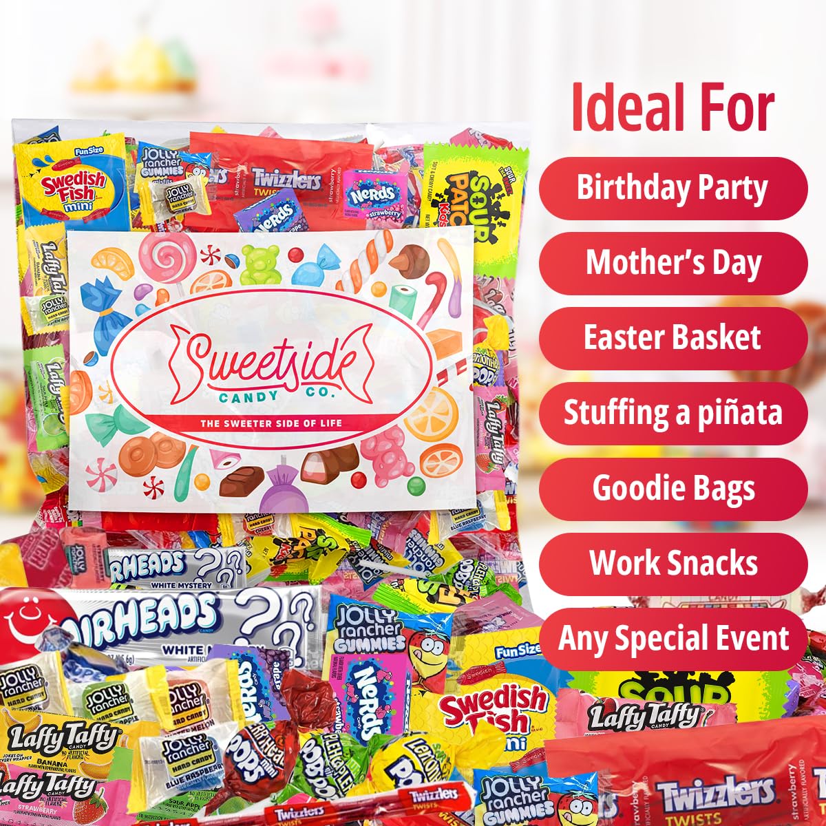 Bulk Candy Individually Wrapped 5lb – Age 3+ Individually Wrapped Lollipops for Safe Classroom and Group Serving