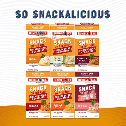 Bumble Bee Snack On The Run Ham Salad Kit - Fridge-Free Desk Lunch for Office Professionals and Remote Workers