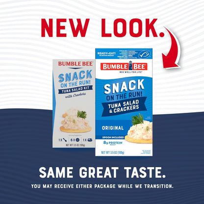 Bumble Bee Snack On The Run Tuna Salad Kit – Easy Lunchbox Addition for School Cafeteria and After-School Snacks