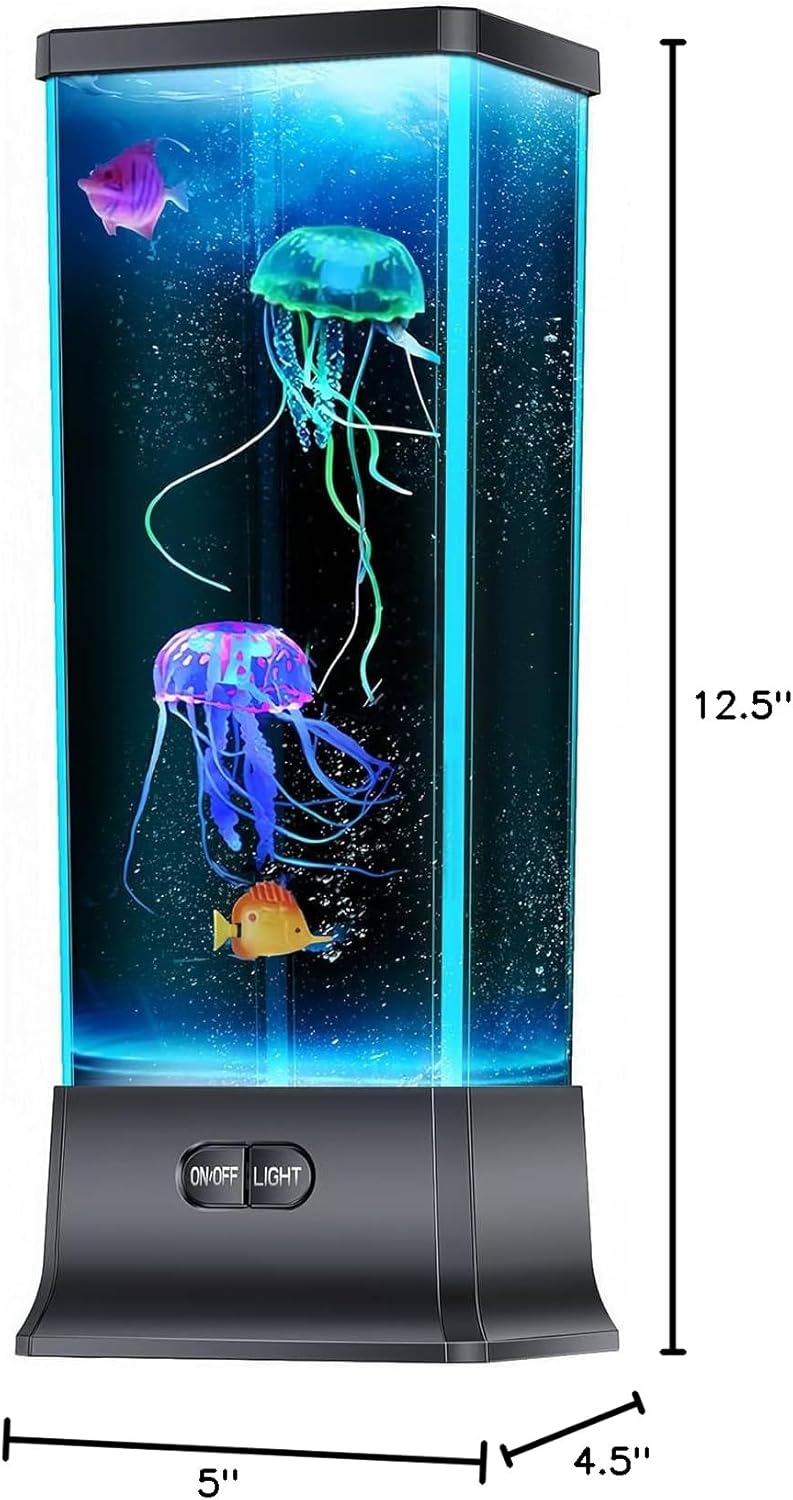CALOVER Jellyfish Lamp – Enchanting Birthday Gift for Her, Color-Changing Night Light for Bedroom Relaxation