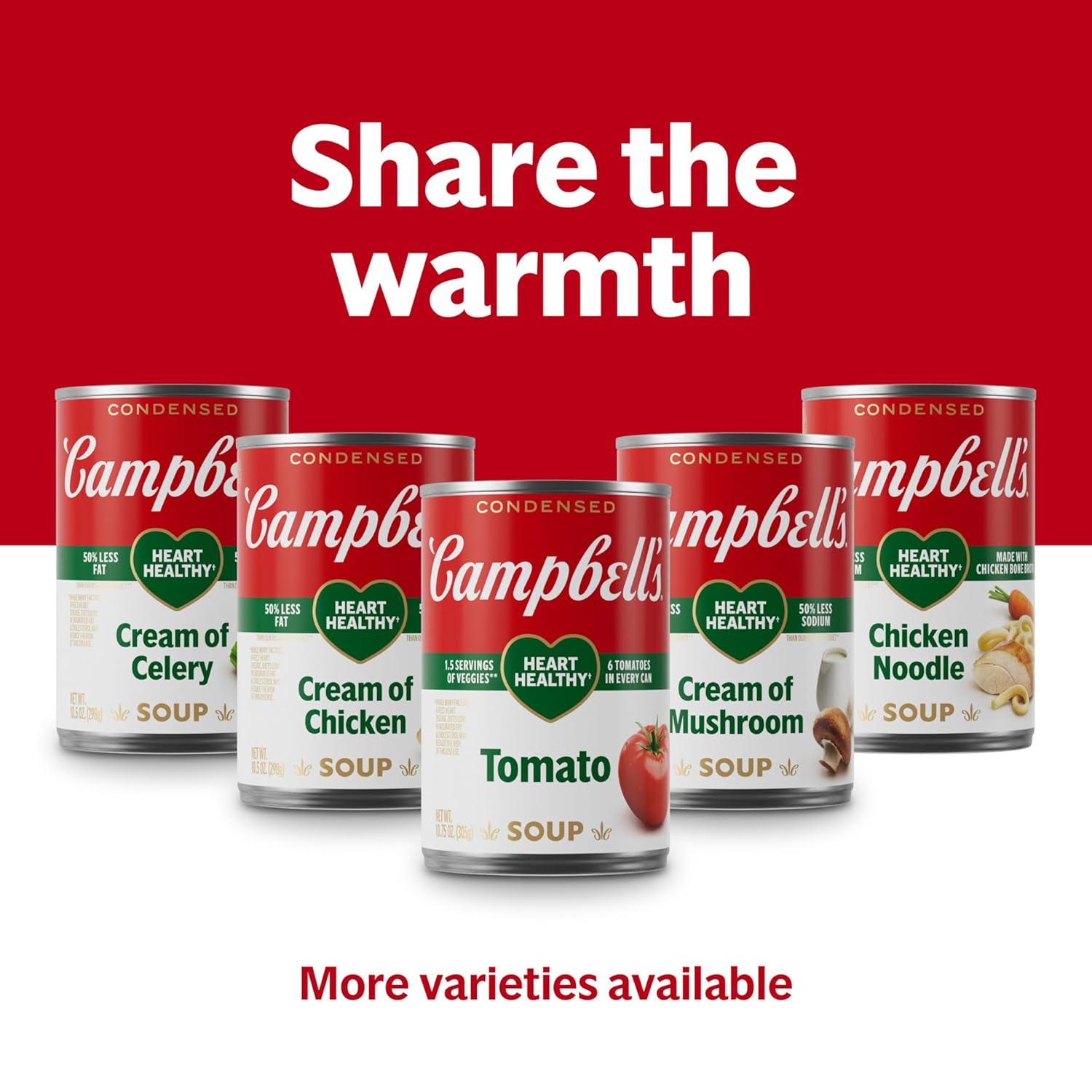 Campbell's Condensed Heart Healthy Cream of Chicken Soup, Family Friendly Lower Sodium Pantry Staple for Kid Dinners