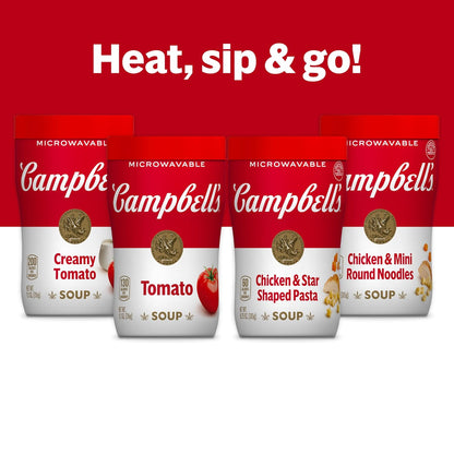 Campbell's Sipping Soup Creamy Tomato – Portable Hot Soup for Camping Trips and Tailgate Lunches