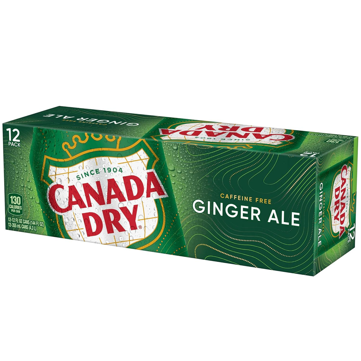 Canada Dry Ginger Ale Soda – Stomach-Soothing Daily Ritual, Caffeine-Free Original 12 fl oz Cans 24 Pack