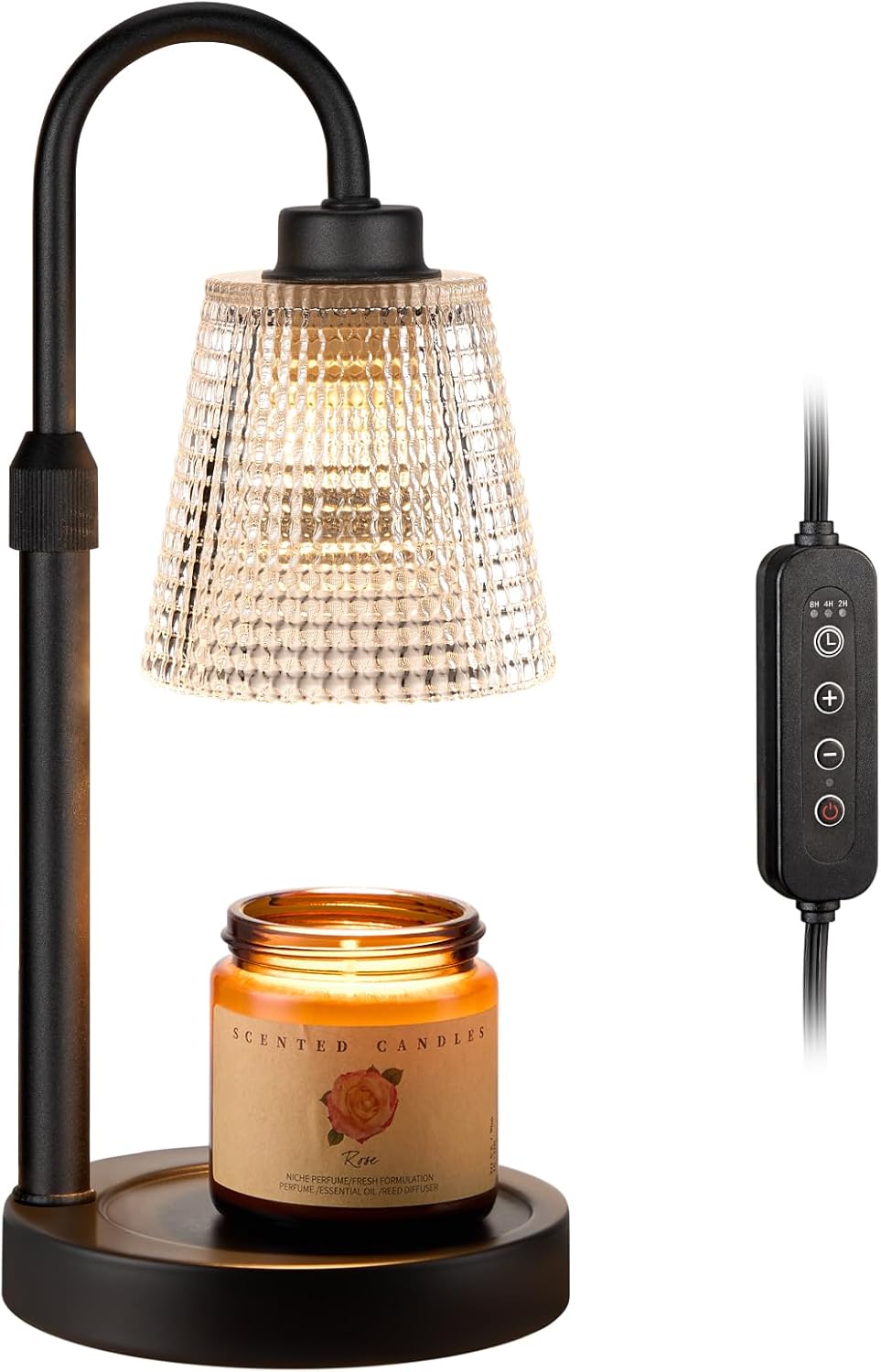 Candle Warmer Lamp – Self Care Aromatherapy Heater, 4 Level Dimming for Scent Throw Control in Quiet Personal Spaces