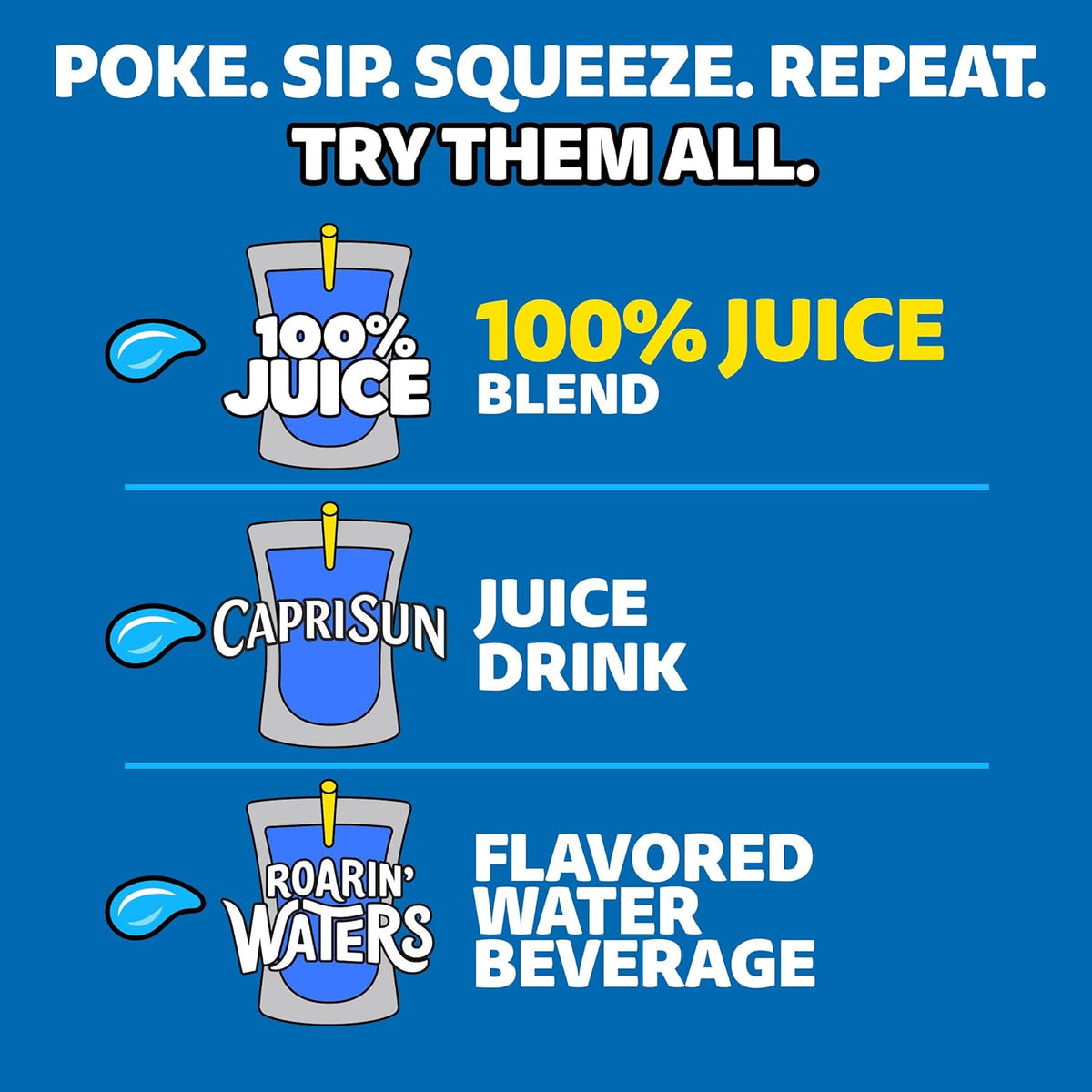 Capri Sun 100% Apple Juice Pouches – Kid-Friendly Lunchbox Beverage for Daycare and School, 10 Pack of 6 oz