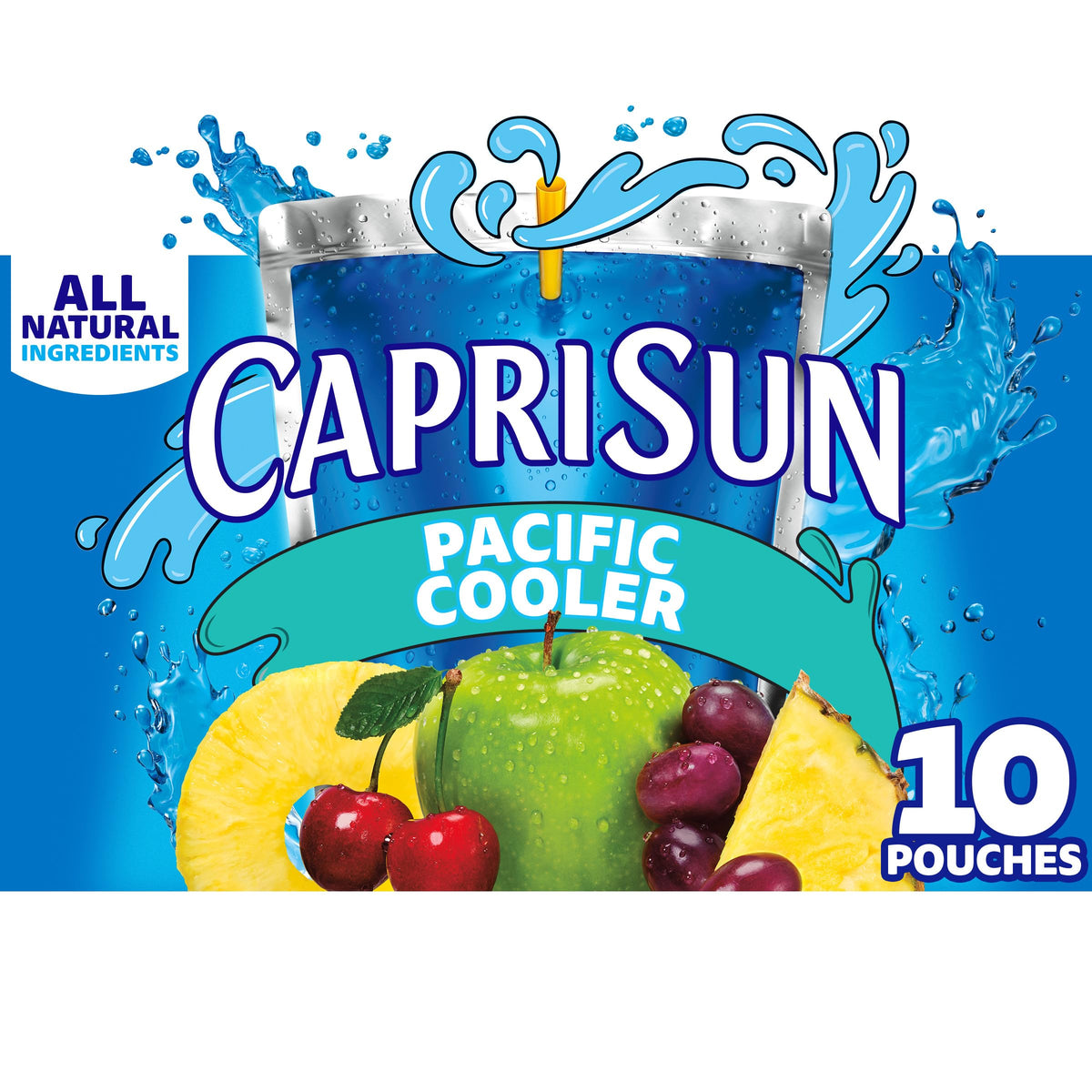 Capri Sun Pacific Cooler 30 ct Juice Pouch Box, Quick Grab-and-Go Drink for Busy Parent Lunch Prep and After-School Snack Rotation