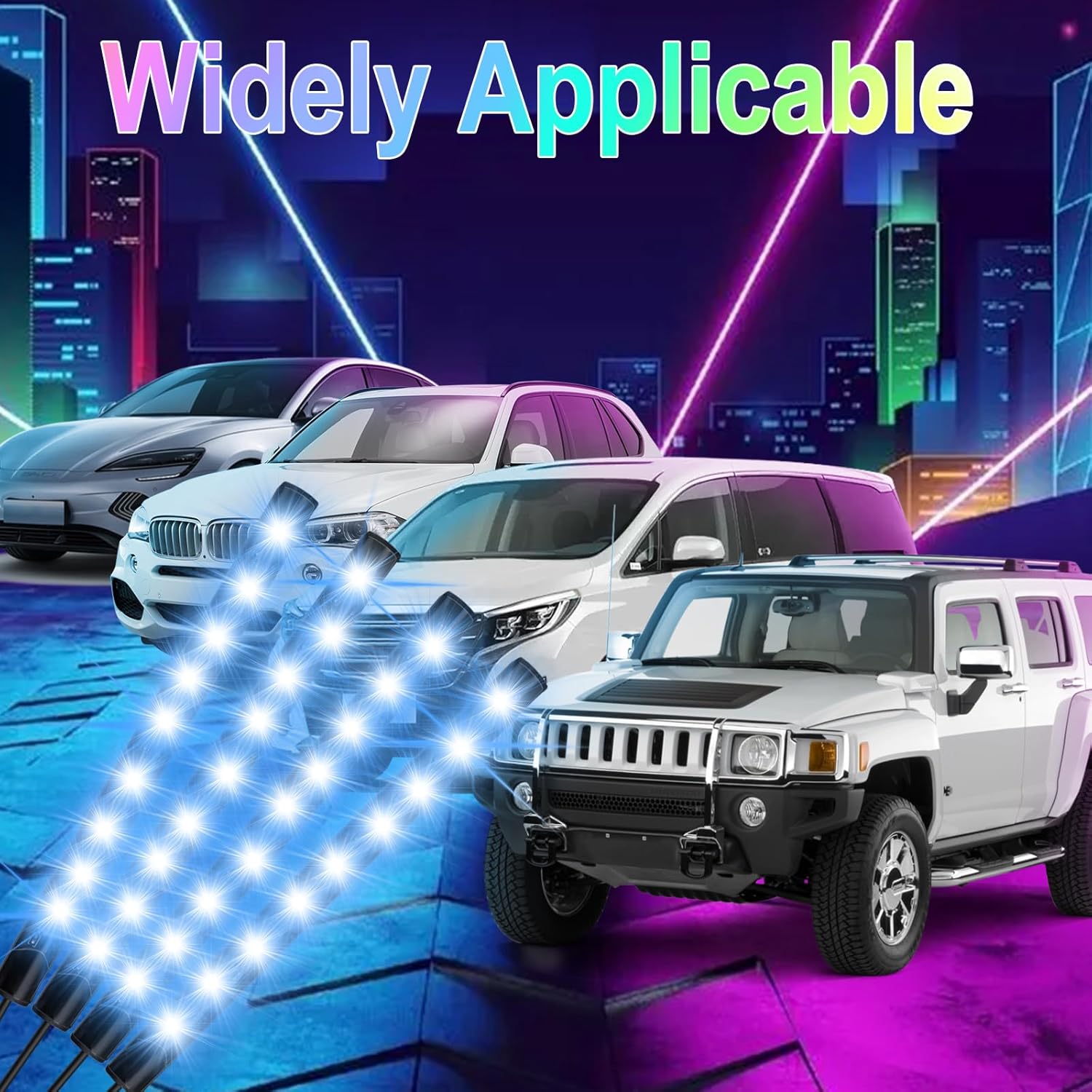 Car Interior Lights, Birthday Gift for Men Women Drivers, LED Strip Lights with Music Sync & App Control, Ambient Lighting Kit for SUVs Trucks Vans