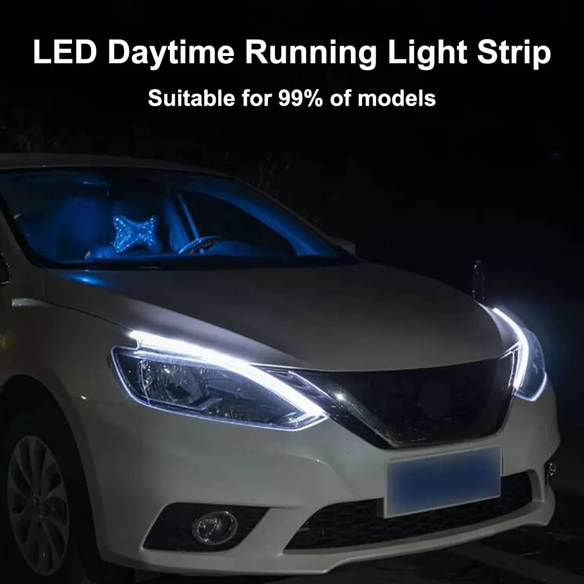 Car LED Strip Lights – All-Weather Headlight DRL Upgrade for Off-Road Trucks and Outdoor Adventures