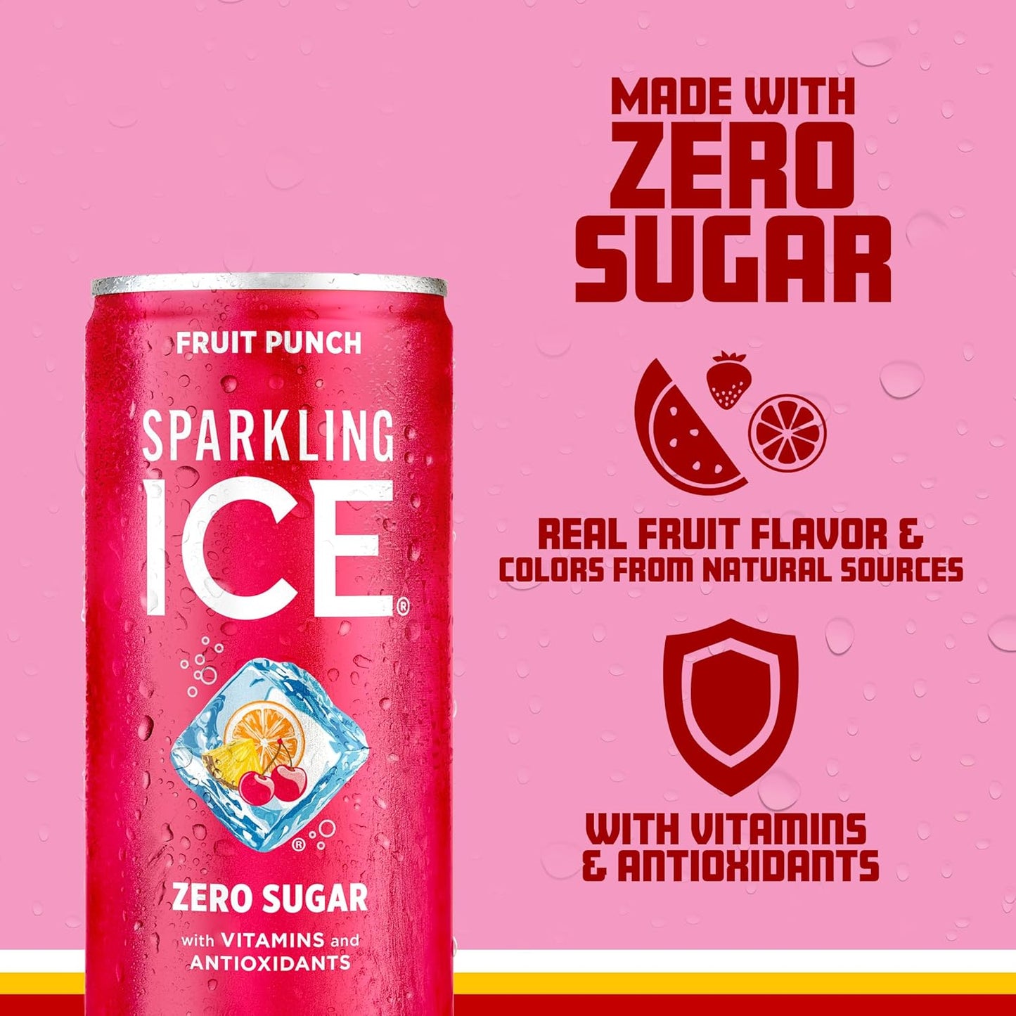 carbonated sparkling water base with natural fruit flavors