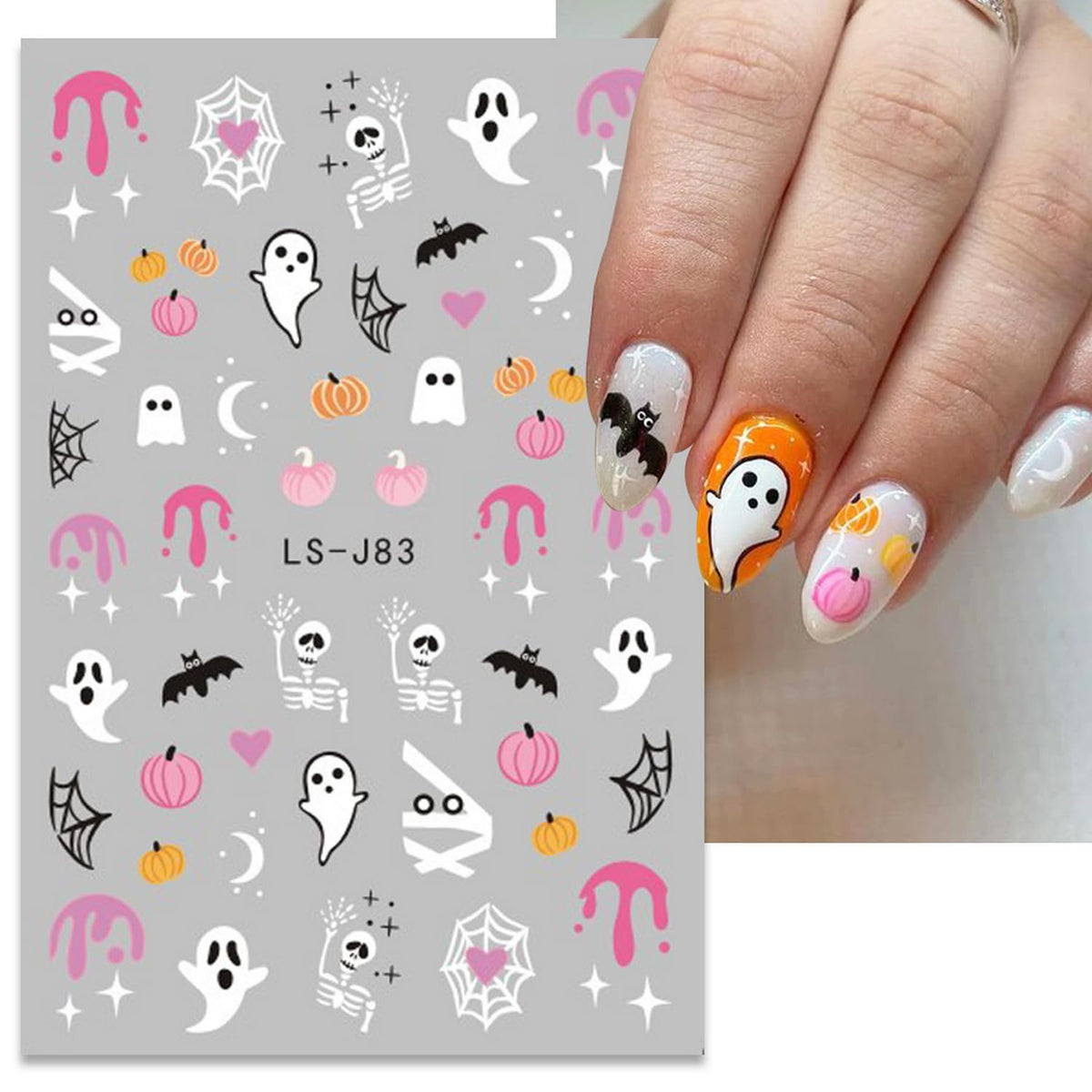 cartoon-style artwork safe for both adult manicures and children's nails