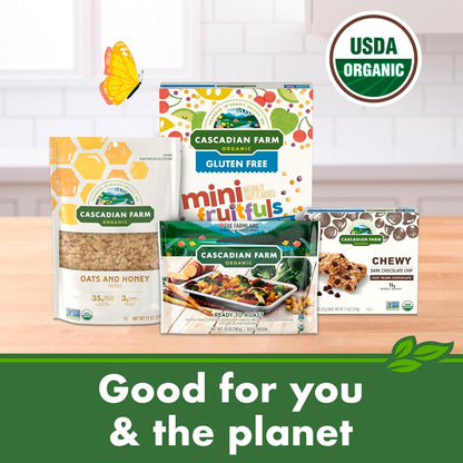 Cascadian Farm Organic Mini Fruitfuls Cereal – Kid Friendly Mini Puffs for Preschool Snack Time