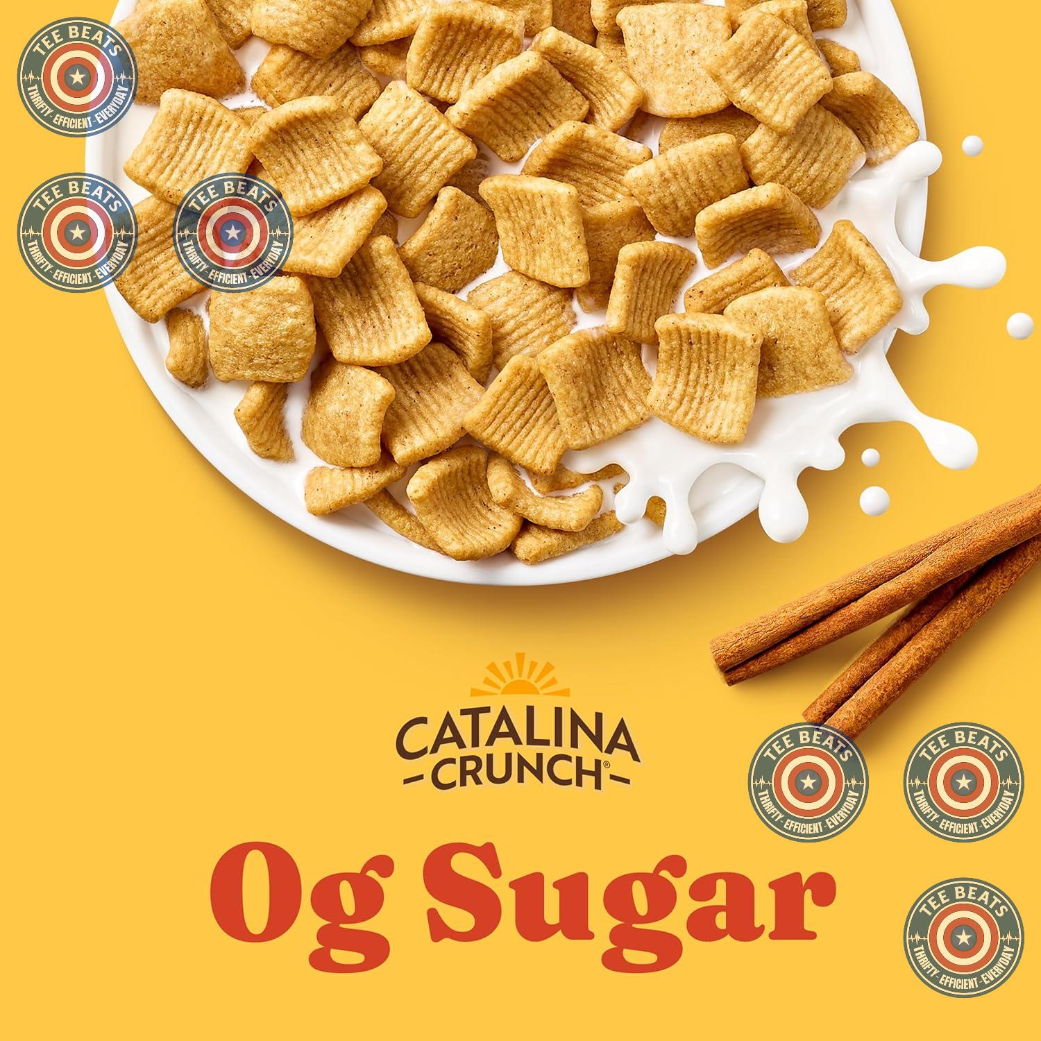 Catalina Crunch Protein Cereal – Quick Office Desk Breakfast for Busy Professionals, No-Sugar Cinnamon Toast 9 oz