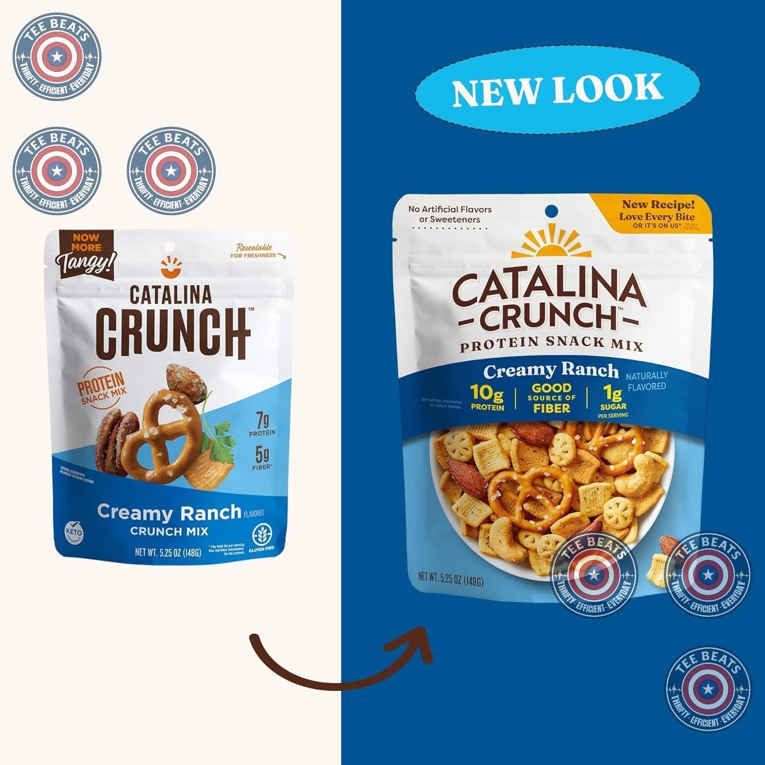 Catalina Crunch Protein Snack Mix - Ranch Snack for Kids Lunchboxes and After-School Snack Stations