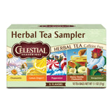 Celestial Seasonings Herbal Tea Sampler – Thoughtful Housewarming Gift for Her, Caffeine-Free Variety, 18 Bags